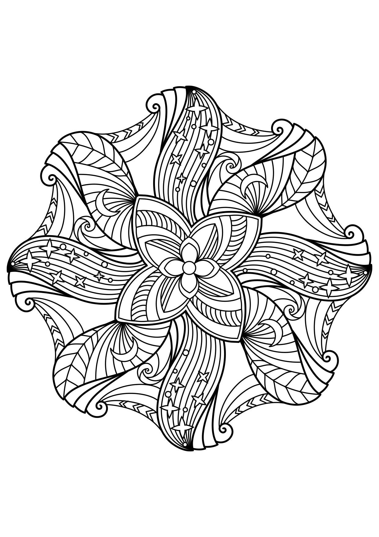 Fargeleggingsbilde mandala natt
