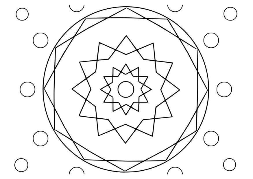 Fargeleggingsbilde mandala22