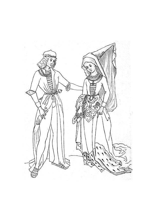 Fargeleggingsbilde maria fra burgund og maximilian