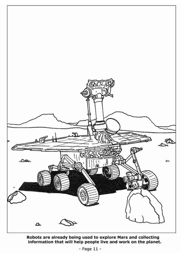mars-ekspedisjonen Fargeleggingsbilde mars-ekspedisjonen