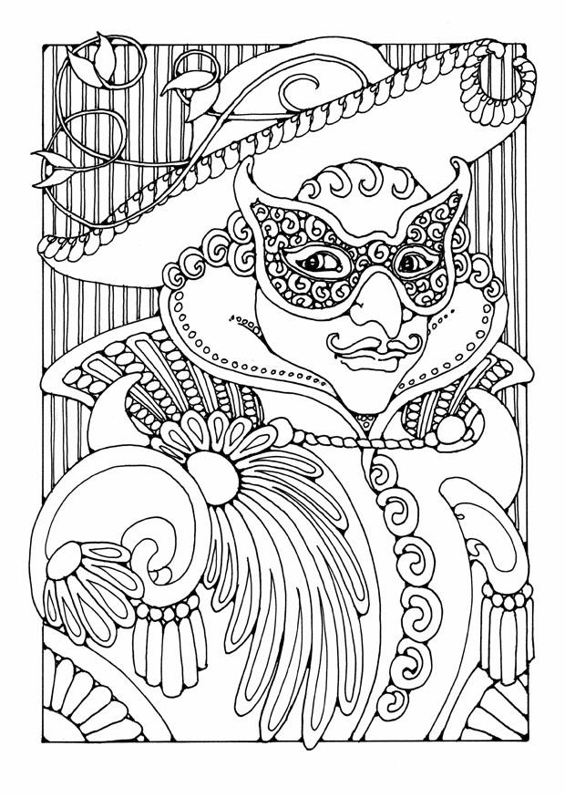 maske Fargeleggingsbilde maske