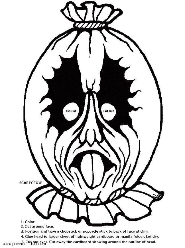 maske for A¥ skremme fuglene Fargeleggingsbilde maske for A¥ skremme fuglene