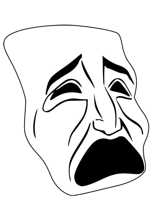 maske - grA¥te Fargeleggingsbilde maske - grA¥te