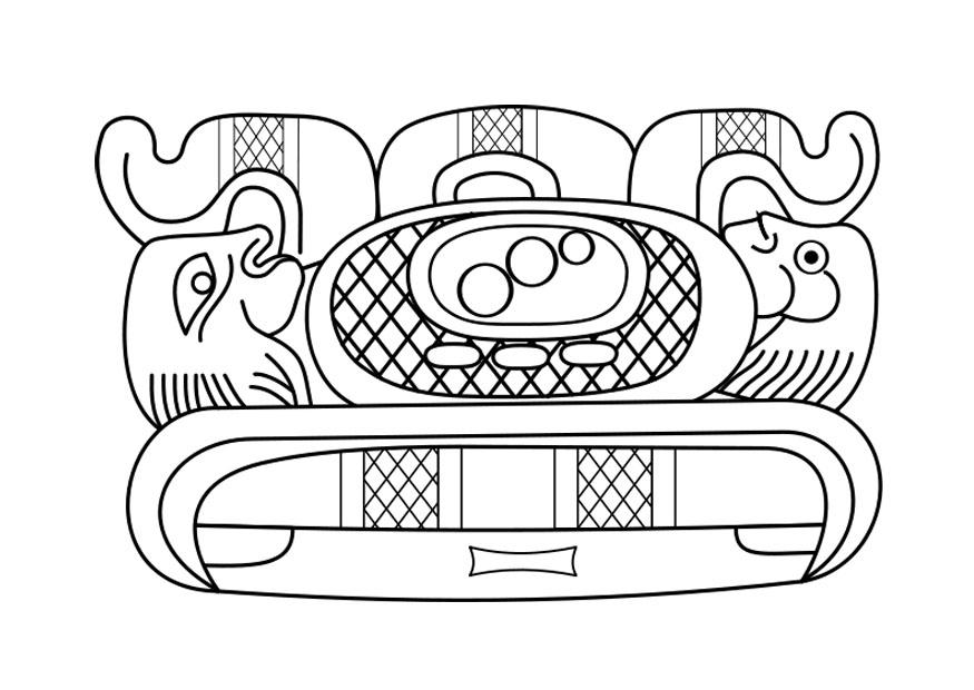 Fargeleggingsbilde maya kunst