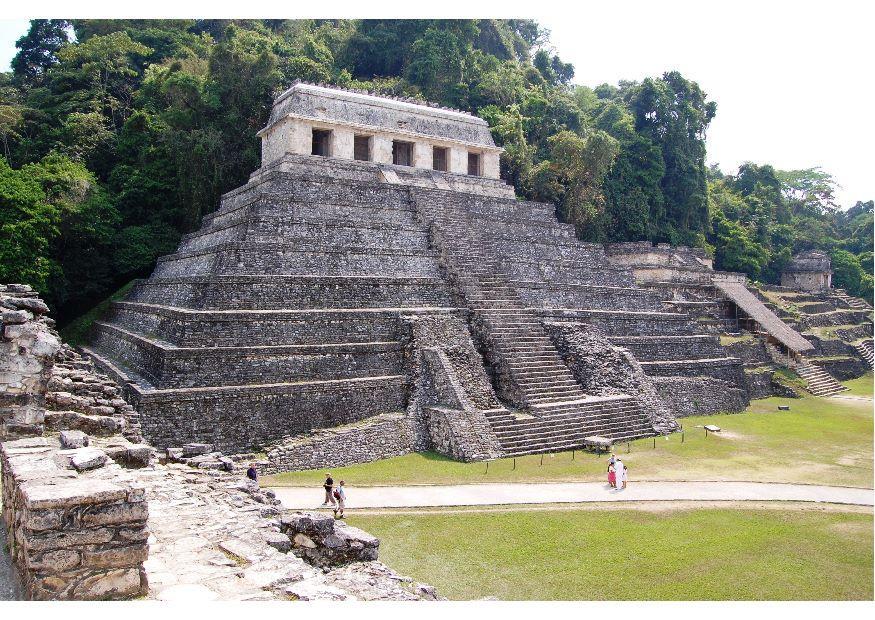 Foto mayatemplet i palenque