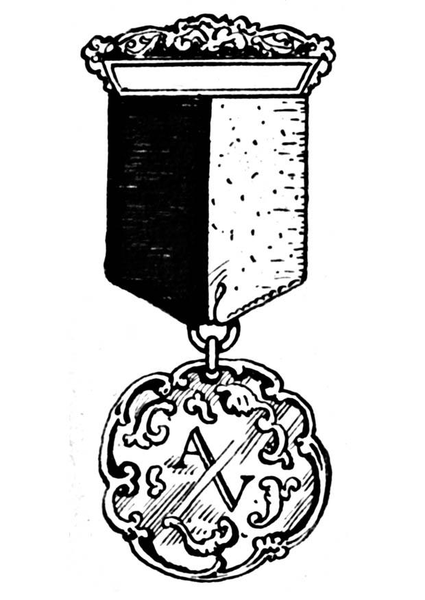 Fargeleggingsbilde medalje