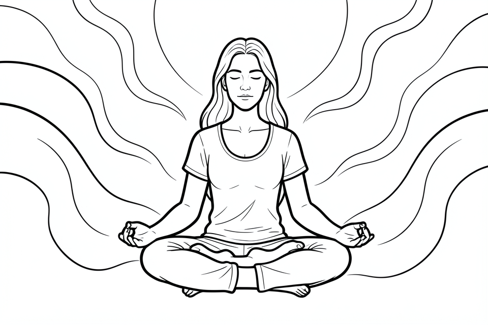 Fargeleggingsbilde meditasjon