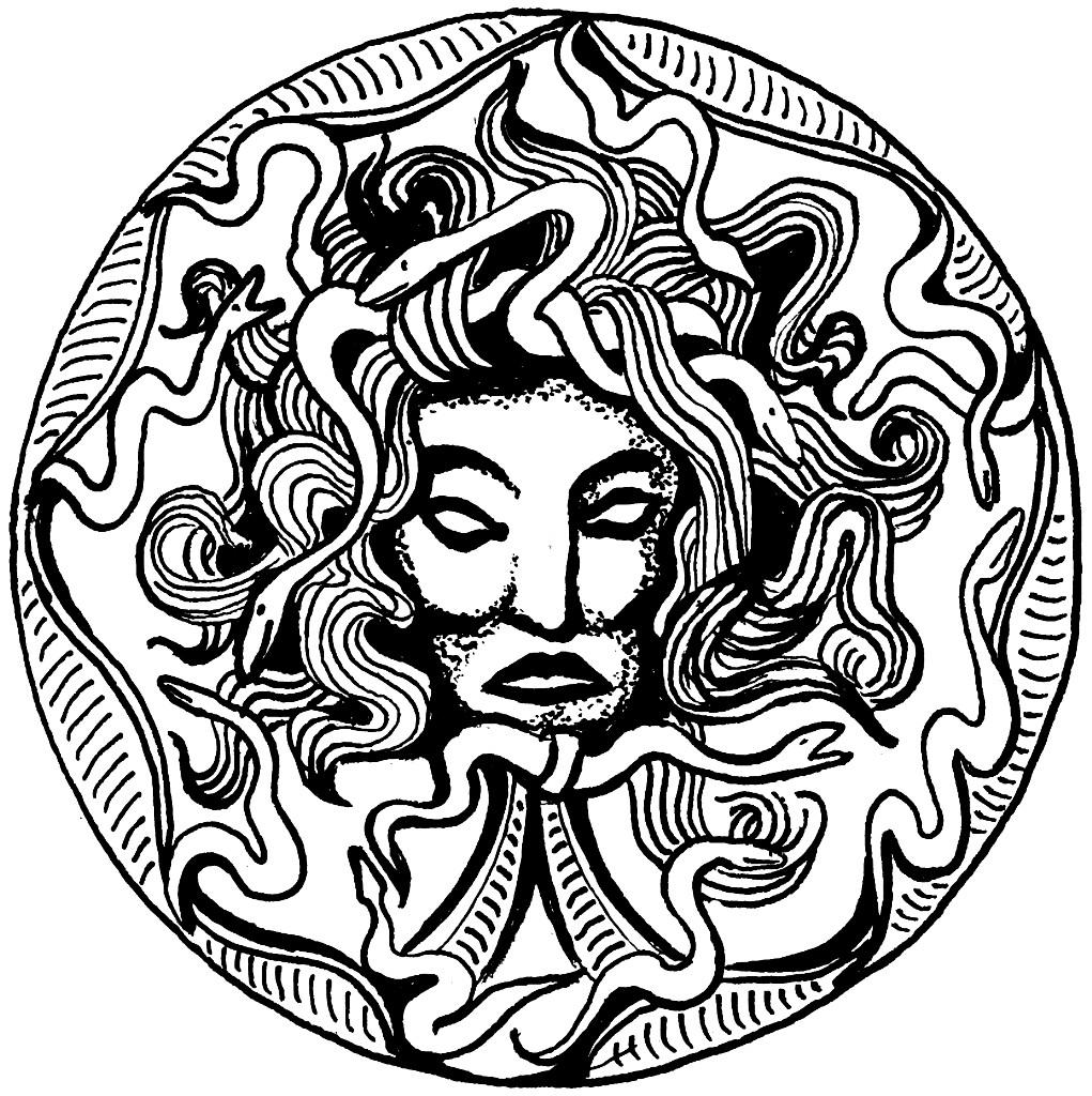 Fargeleggingsbilde medusa
