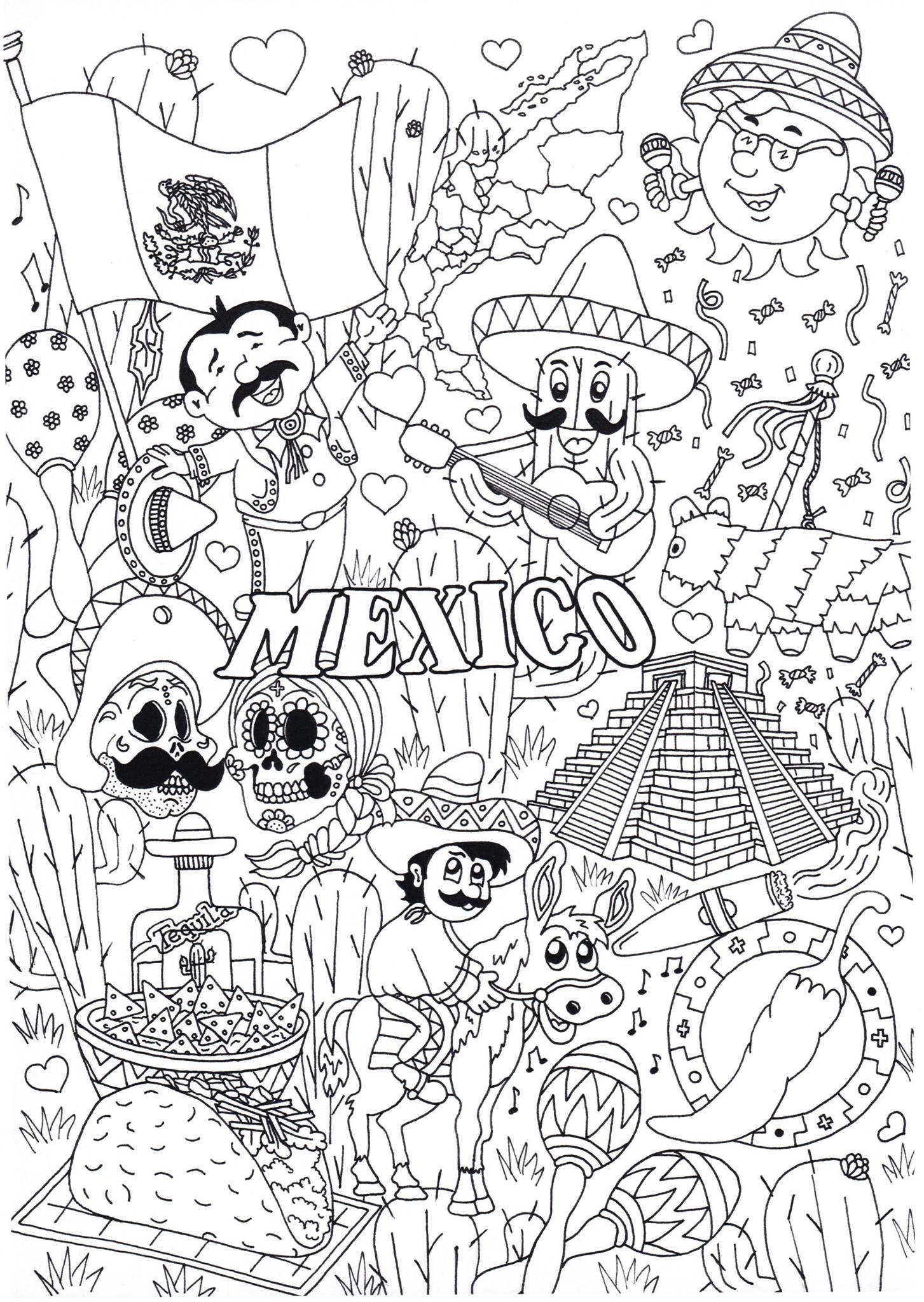 Fargeleggingsbilde mexico