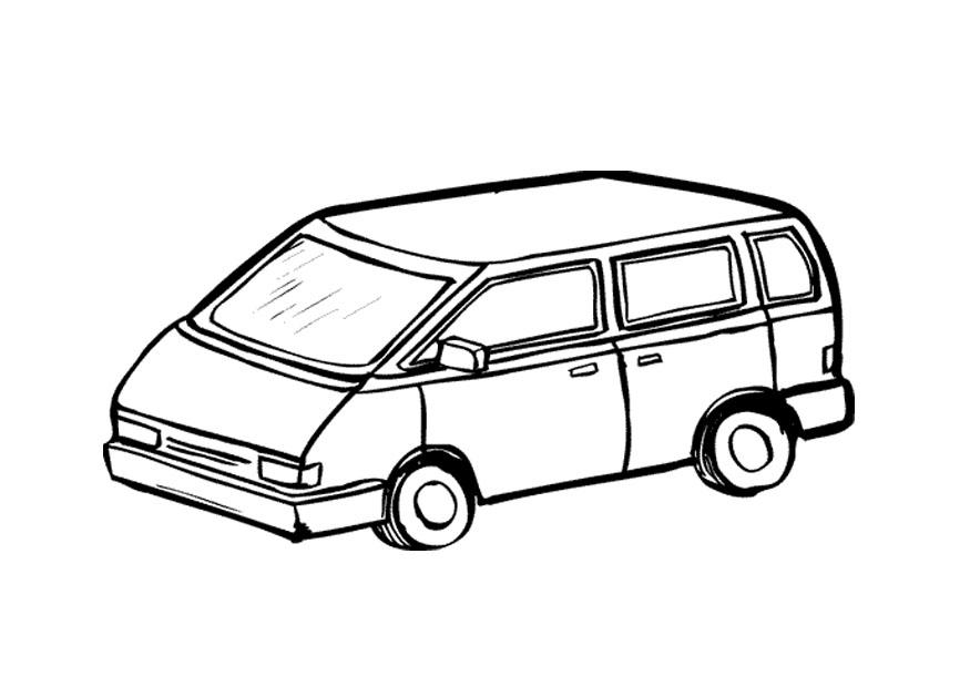 minibuss Fargeleggingsbilde minibuss
