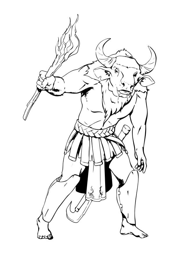 minotaur Fargeleggingsbilde minotaur