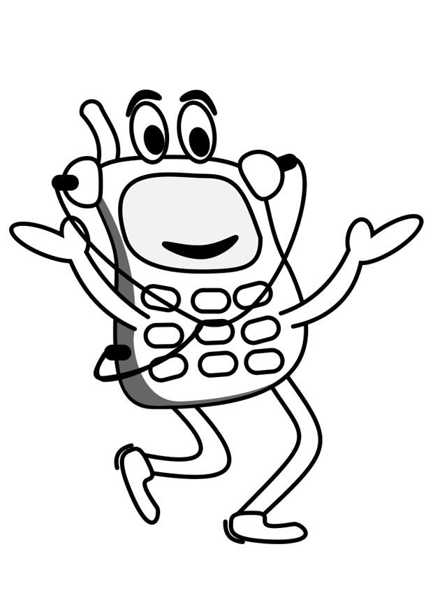 mobiltelefon Fargeleggingsbilde mobiltelefon