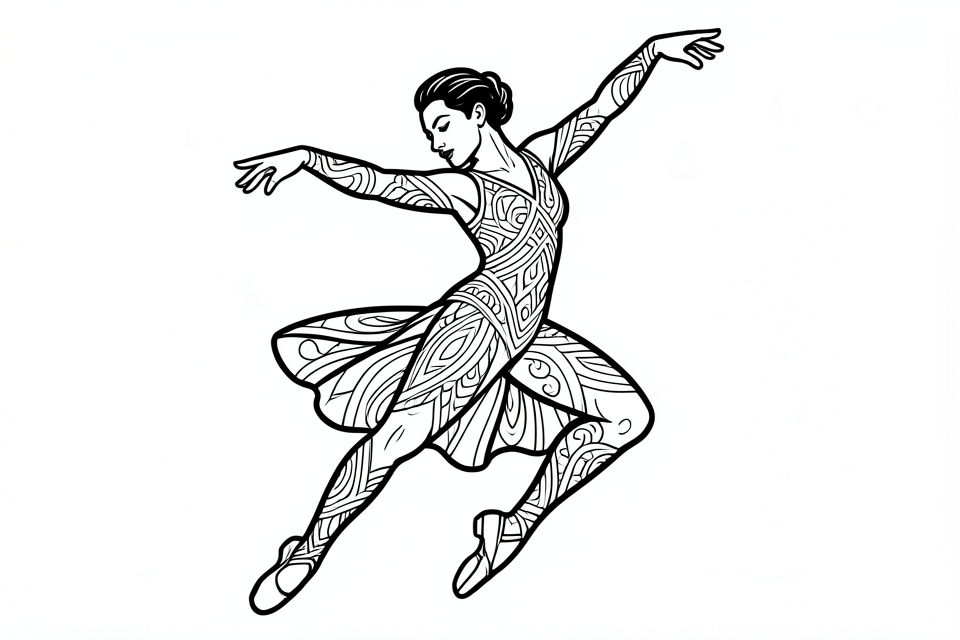 moderne jazzdanser Fargeleggingsbilde moderne jazzdanser