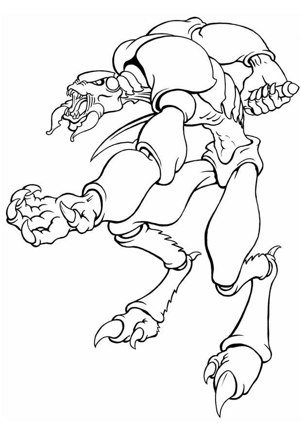 Fargeleggingsbilde monster