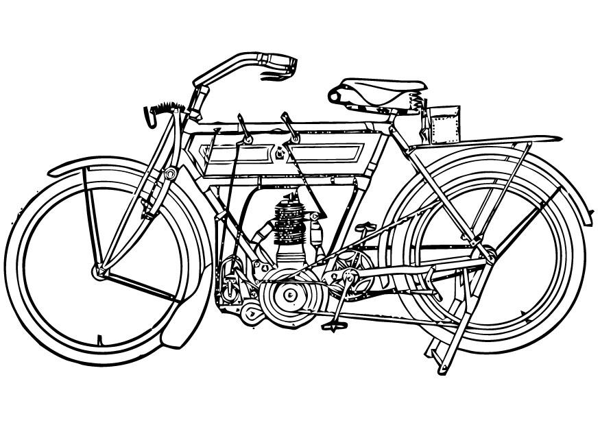 Fargeleggingsbilde motorsykkel