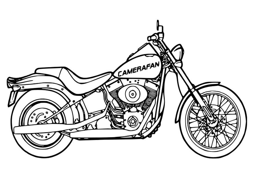 Fargeleggingsbilde motorsykkel