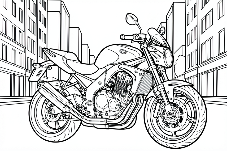 motorsykkel Fargeleggingsbilde motorsykkel