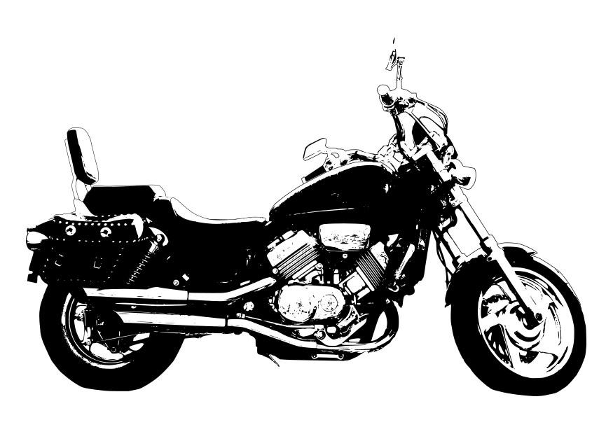 motorsykkel - honda magna Fargeleggingsbilde motorsykkel - honda magna