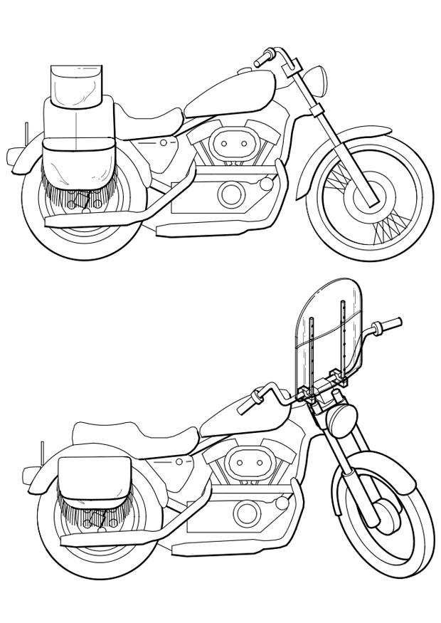 Fargeleggingsbilde motorsykler