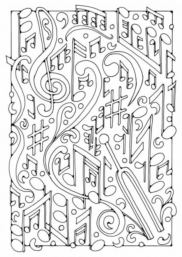 musikk Fargeleggingsbilde musikk