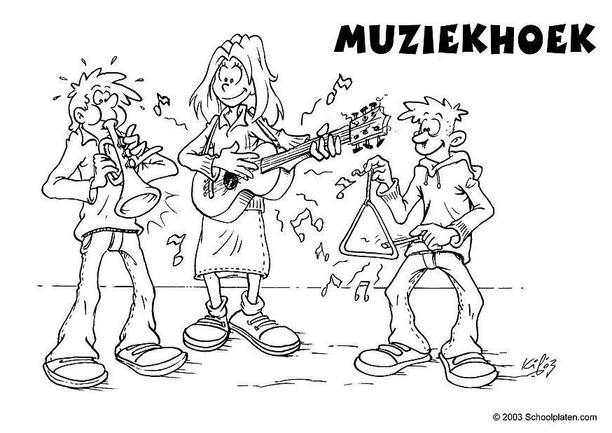 Fargeleggingsbilde musikkhjA¸rne