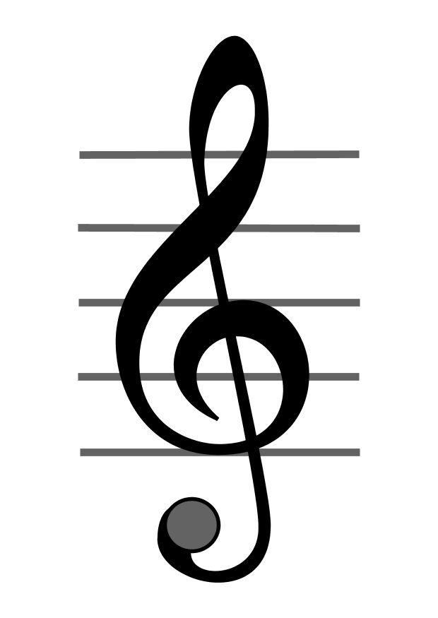 musikknote Fargeleggingsbilde musikknote