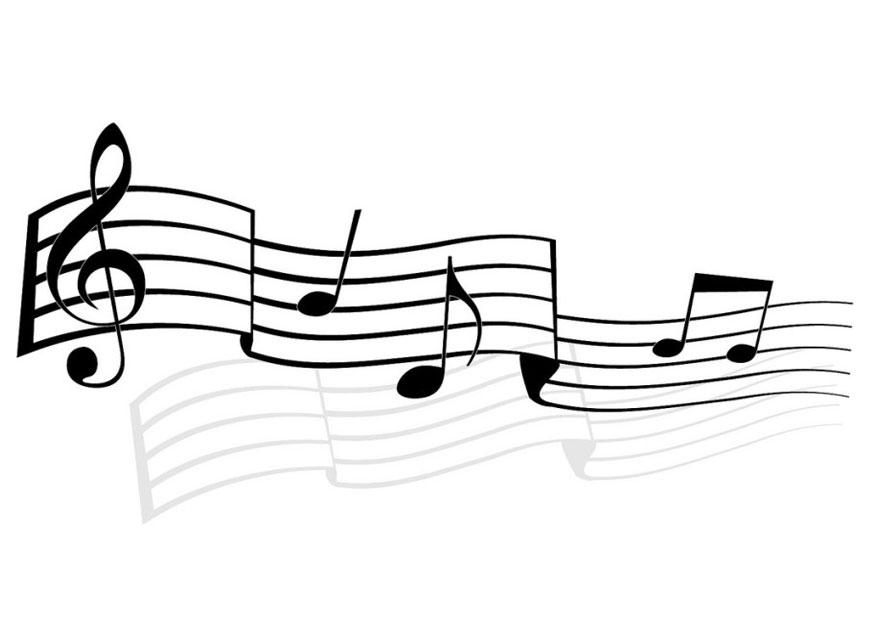 Fargeleggingsbilde musikknoter