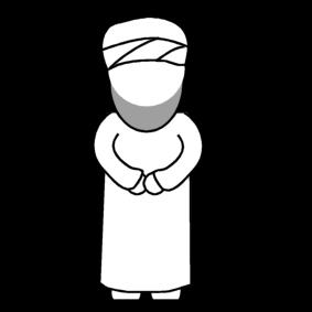 Fargeleggingsbilde muslim