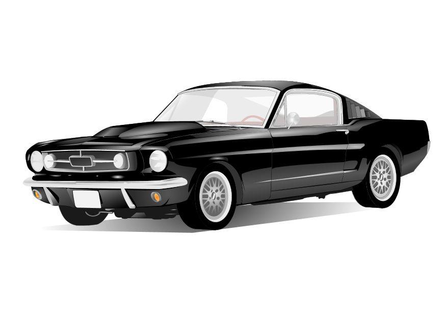 Fargeleggingsbilde mustang