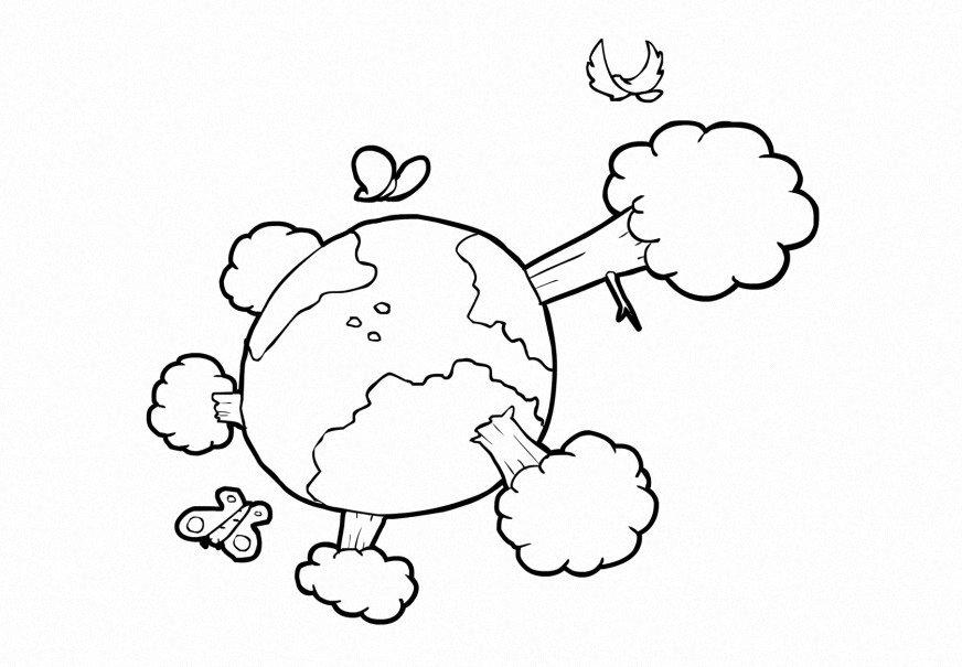 natur - klima - jorden Fargeleggingsbilde natur - klima - jorden