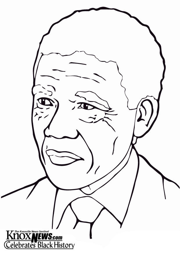 nelson mandela Fargeleggingsbilde nelson mandela