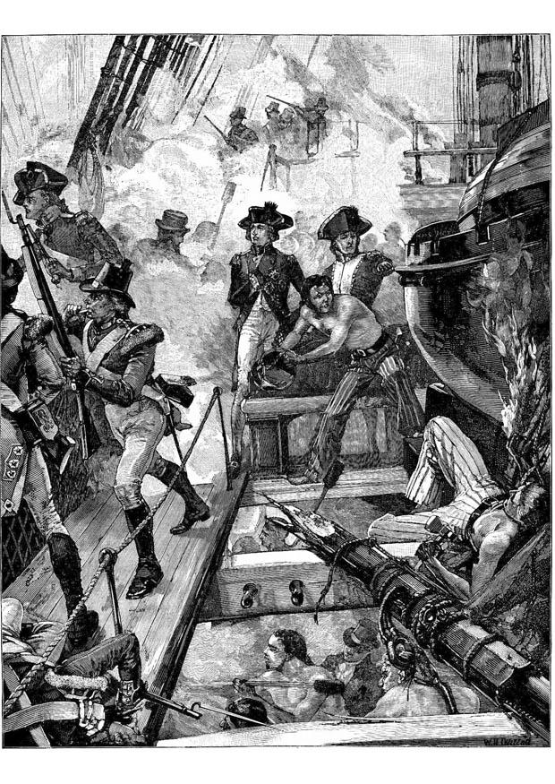 Fargeleggingsbilde nelson ved trafalgar