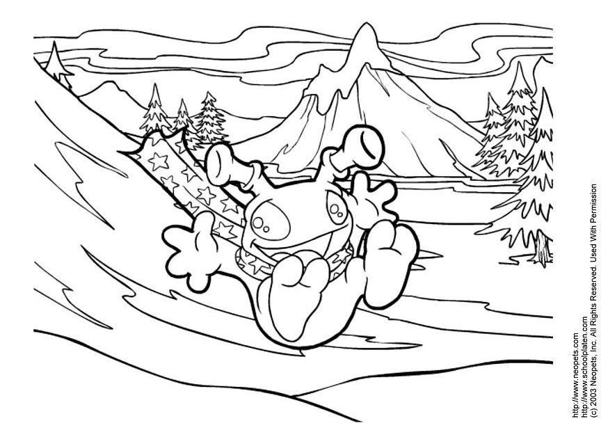 neopets vinter Fargeleggingsbilde neopets vinter