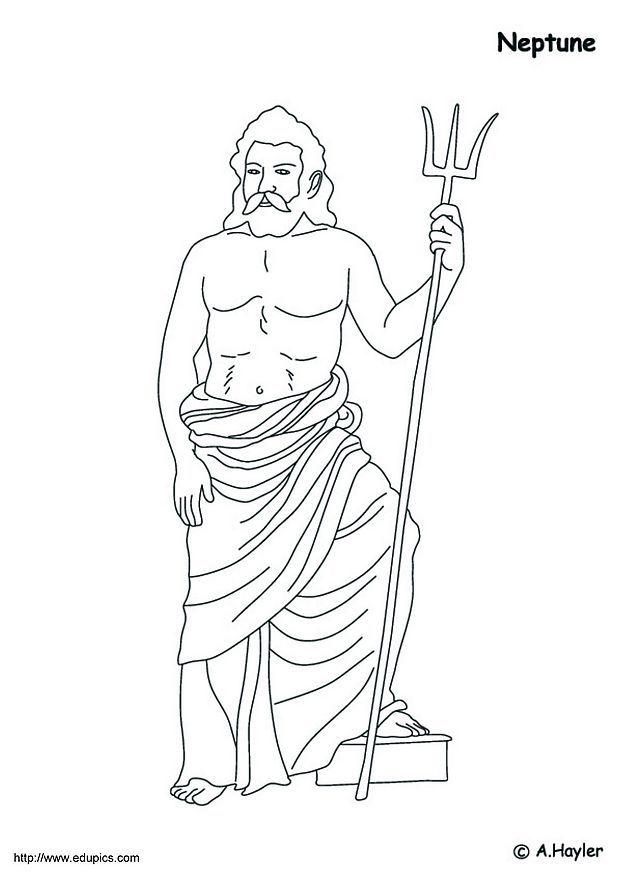 Fargeleggingsbilde neptun