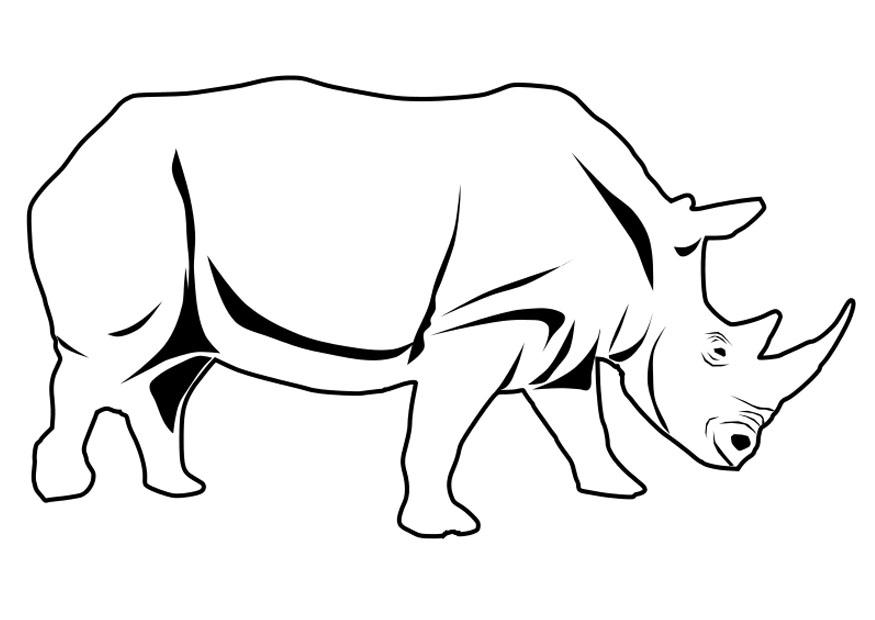 neshorn Fargeleggingsbilde neshorn