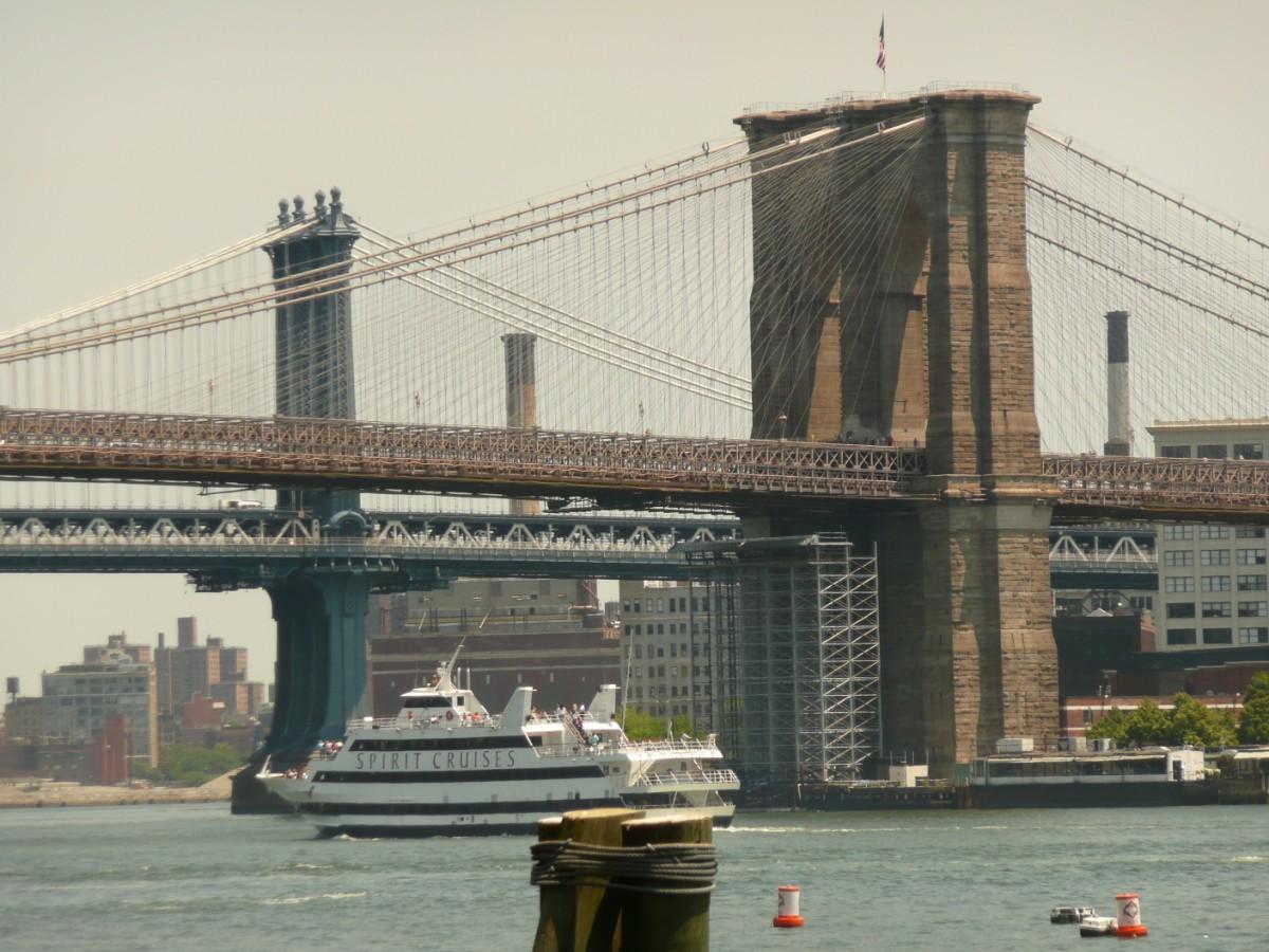 new york - brooklyn bridge and manhattan bridge Foto new york - brooklyn bridge and manhattan bridge