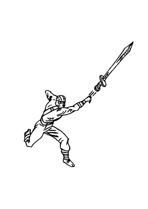 Fargeleggingsbilde ninja
