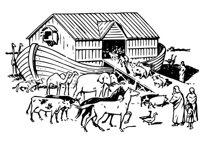 noahs ark Fargeleggingsbilde noahs ark