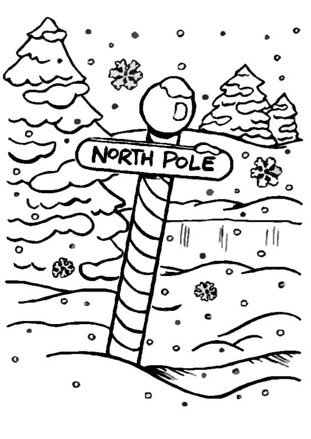 Fargeleggingsbilde nordpolen