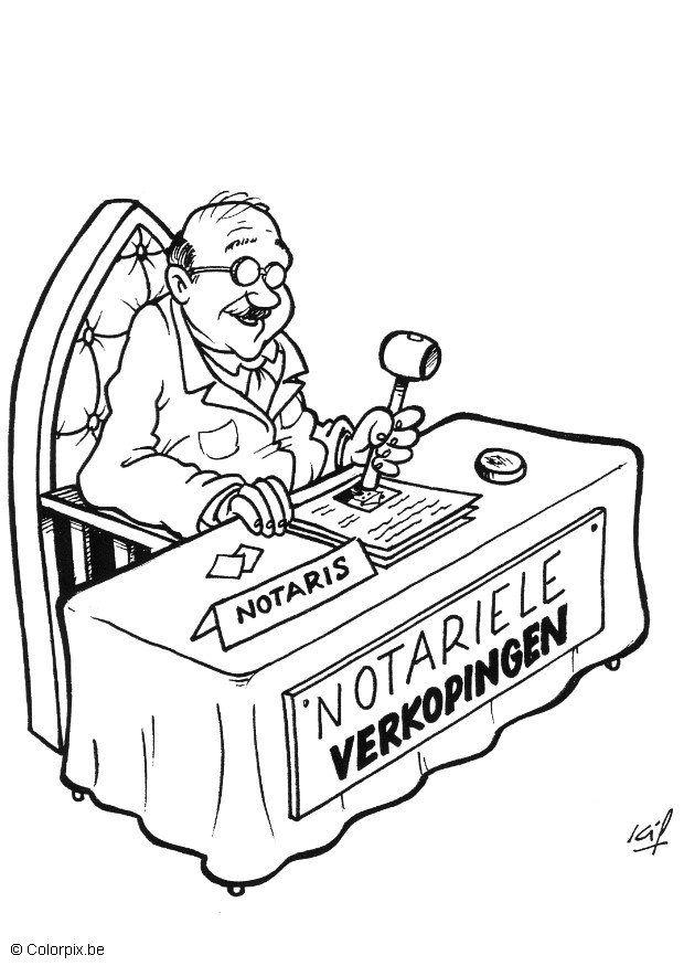 Fargeleggingsbilde notarius publicus