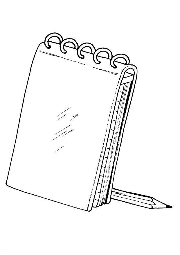 notatblokk Fargeleggingsbilde notatblokk