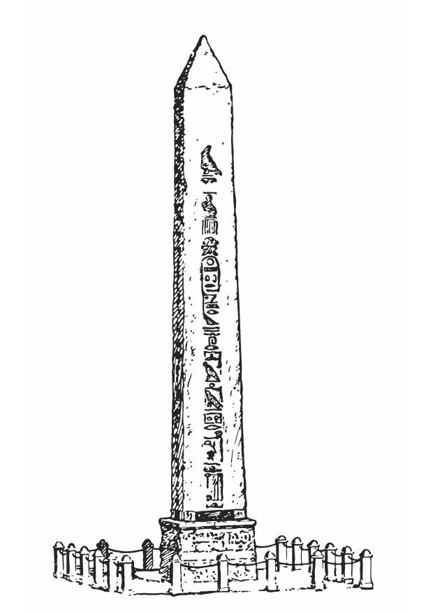obelisk Fargeleggingsbilde obelisk
