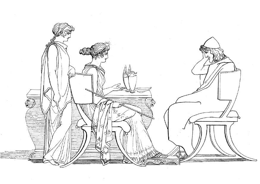 odyssA© og circe Fargeleggingsbilde odyssA© og circe