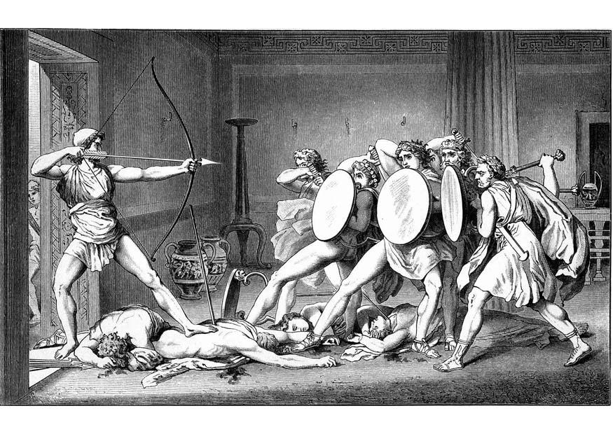 Fargeleggingsbilde odysseus