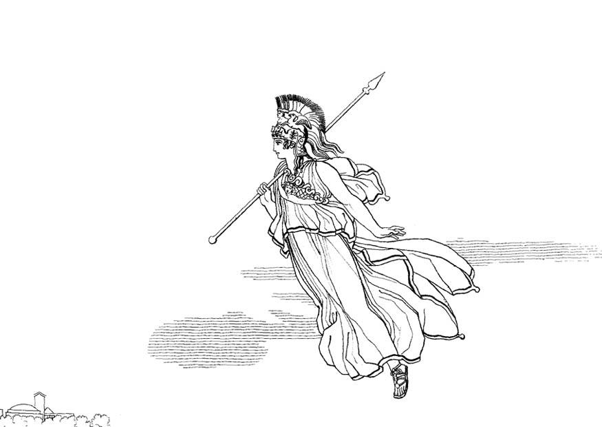 Fargeleggingsbilde odysseus - minerva