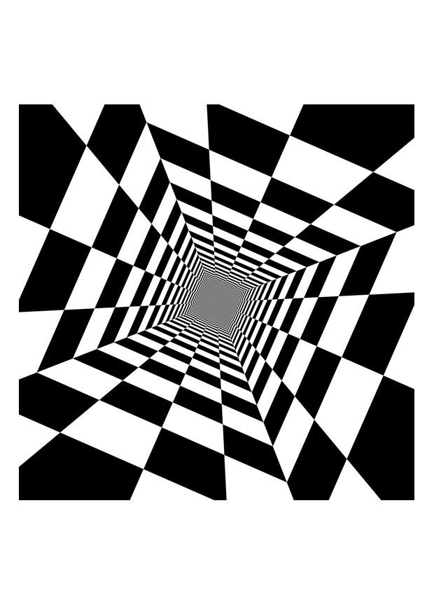 Fargeleggingsbilde optisk illusjon