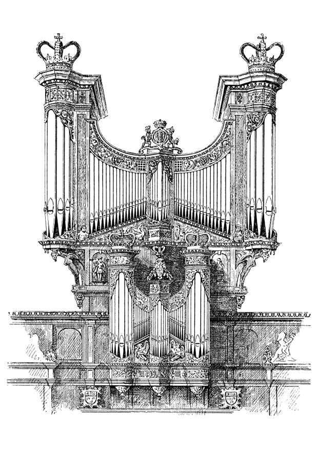 Fargeleggingsbilde orgel