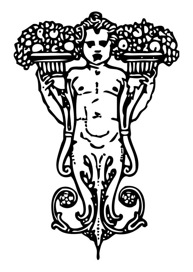 ornament Fargeleggingsbilde ornament