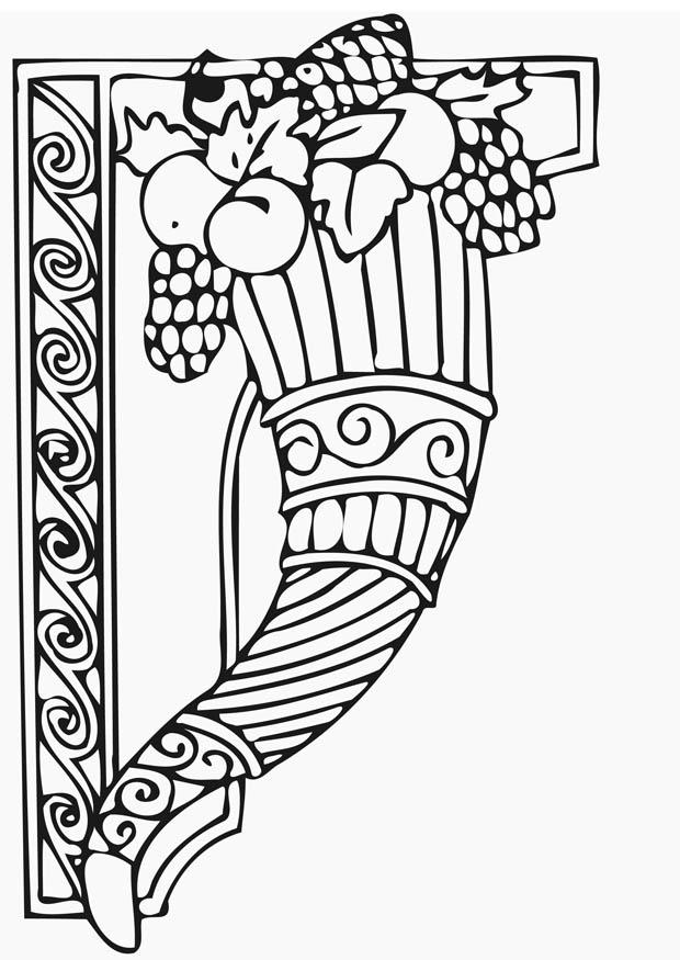 overflA¸dighetshorn - thankgiving day Fargeleggingsbilde overflA¸dighetshorn - thankgiving day