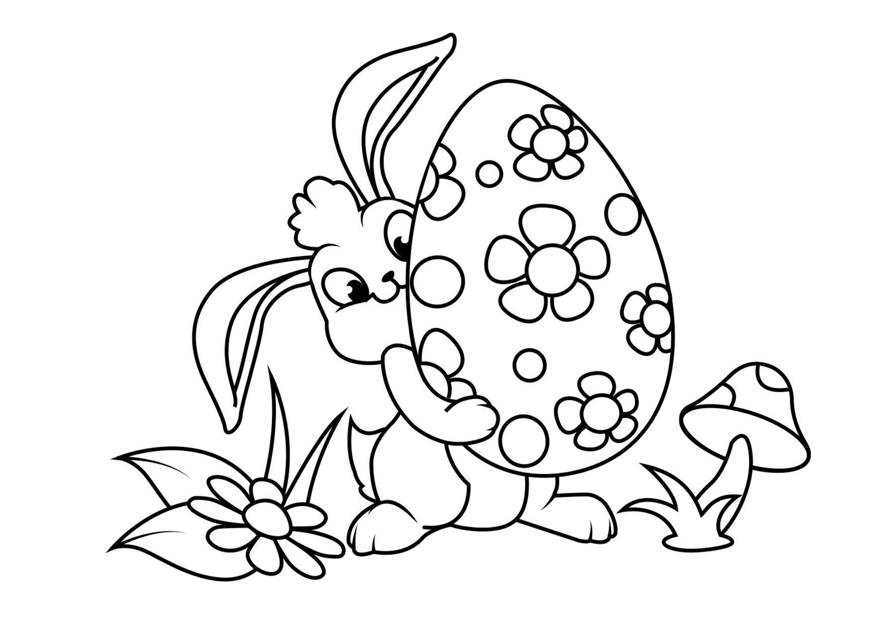 pA¥skeharen med pA¥skeegg Fargeleggingsbilde pA¥skeharen med pA¥skeegg
